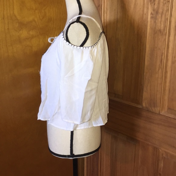 Band of Gypsies Cold Shoulder Embroidered Top SOLD - Picture 4 of 8